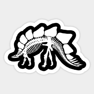 Terra Fossil Stegosaurus Dinosaur White Sticker